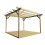 (Rustic Brown, 4.2m x 4.2m (with 4 posts)) Pergola and decking kit (Ovolo design) 2