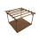 (Rustic Brown, 4.2m x 4.2m (with 4 posts)) Pergola and decking kit (Ovolo design) 3