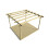 (Light Green (Natural), 3.6m x 3.6m (with 4 posts)) Pergola and decking kit (Chamfered design) 4