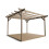 (Light Green (Natural), 3.6m x 3.6m (with 4 posts)) Pergola and decking kit (Chamfered design) 1