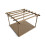 (Light Green (Natural), 3.6m x 3.6m (with 4 posts)) Pergola and decking kit (Chamfered design) 3
