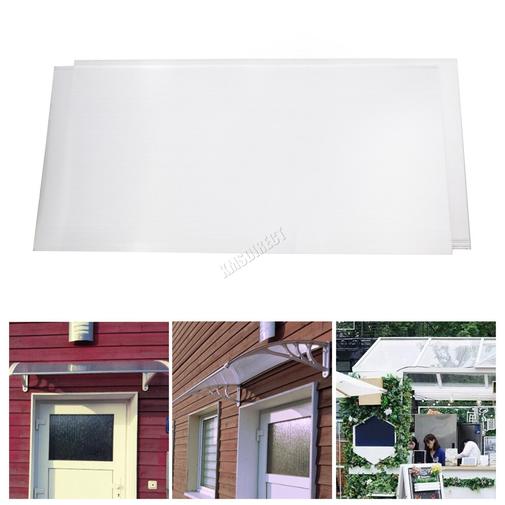 BIRCHTREE 20PCS Pack 4MM Roofing Clear Polycarbonate Sheet Panels Solid Glazing