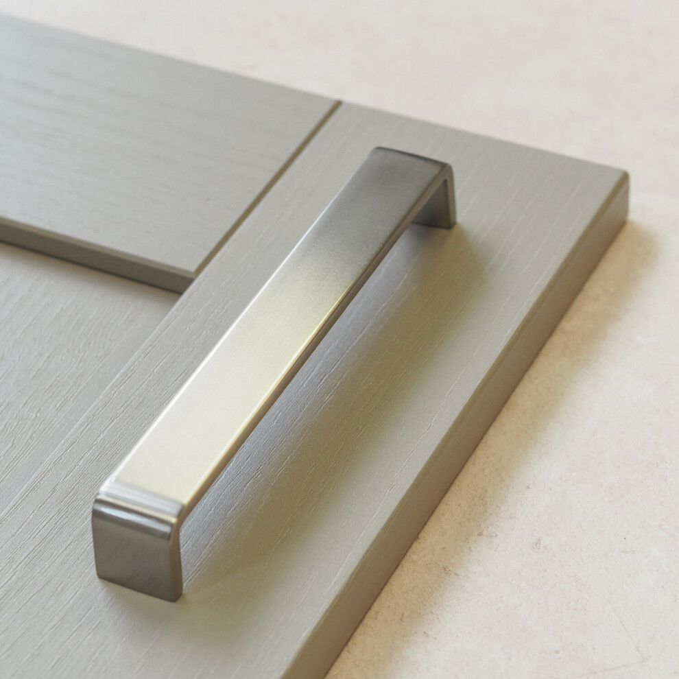 (192Mm Handle ) Brushed Nickel D Cabinet Handles 160Mm 192Mm 288Mm 5060796700114