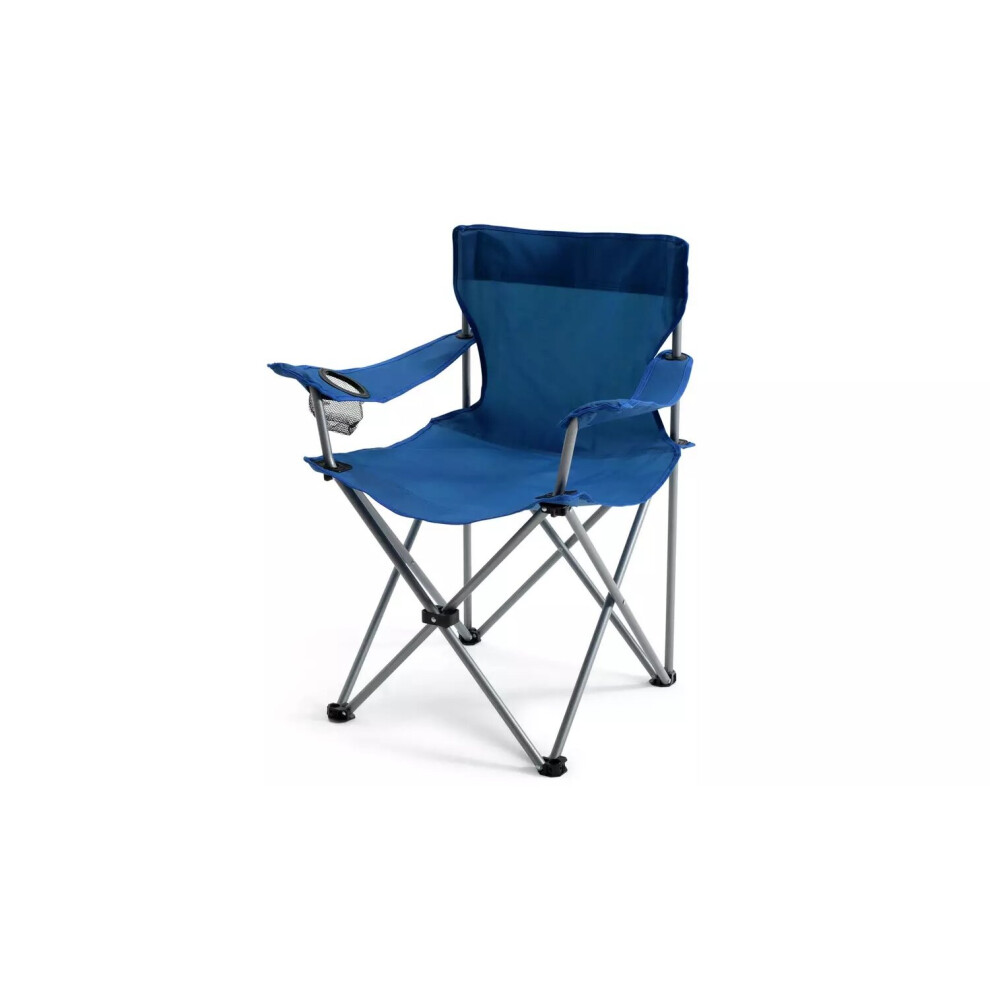 Steel Folding Camping Chair - Blue