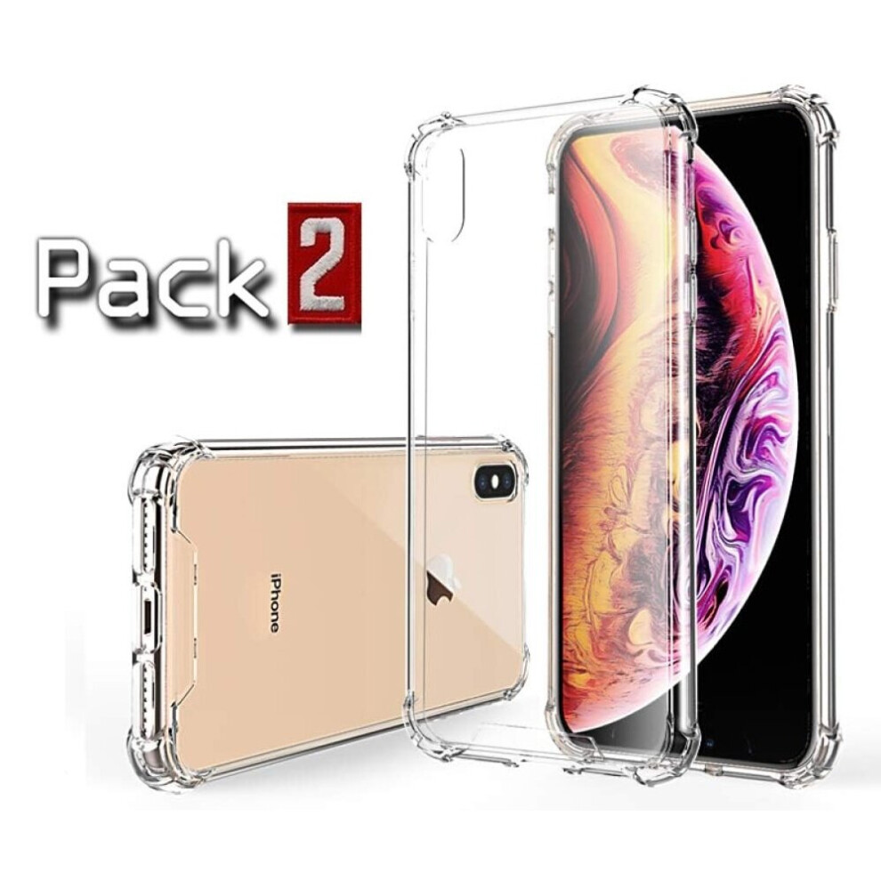 PACK of 2 Crystal Clear Case for Apple iPhone XR, Ultra Thin Slim Case Transparent Edge Soft Flexible Silicone Gel TPU Bumper Case Cover