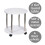 Spot On Dealz Small Sofa Side Table Coffee Round 2 Tier Shelf Unit Living Room White 5