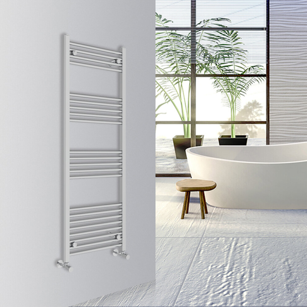 (Chrome, 1400x500mm) Warmehaus Straight Bathroom Heated Towel Rail Warmer Radiator Central Heating