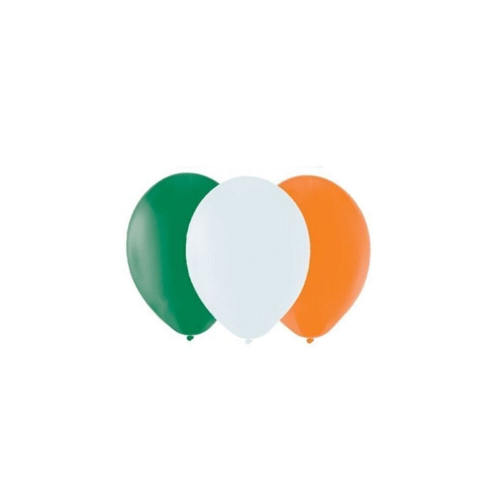 15x St Patricks Day Balloons Irish Flag Colours Party Decorations