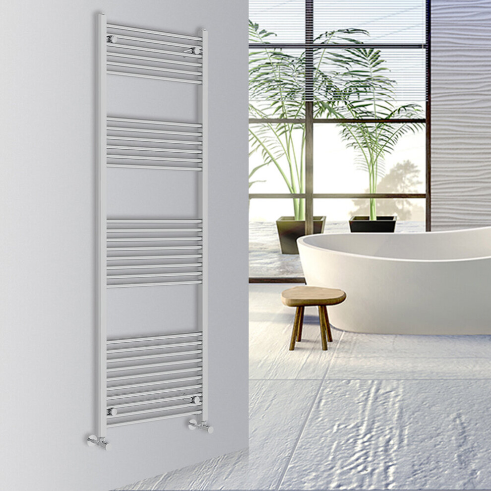 (Chrome, 1800x600mm) Warmehaus Straight Bathroom Heated Towel Rail Warmer Radiator Central Heating