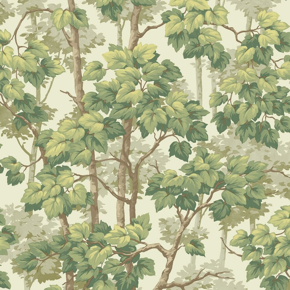 Belgravia Decor Rivington Green Cream Wallpaper 2501