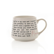 "Mum" Sentimental Moments Stoneware Message Mug Gift From Daughter Or Son