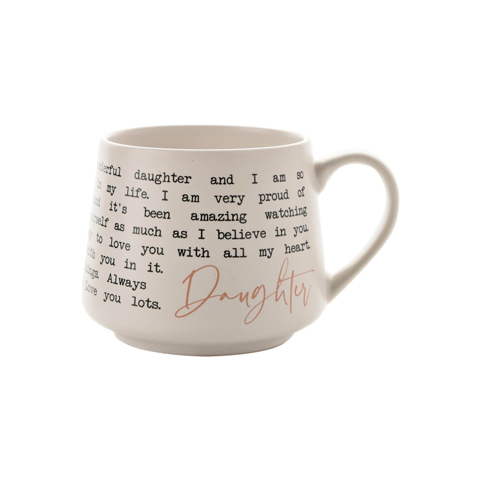 Daughter" Sentimental Moments Stoneware Message Mug Gift From Mother Or Father