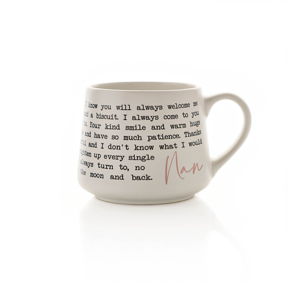 "Nan" Sentimental Moments Stoneware Message Mug Gift From A Grandchild-image-OPC-PBBBXW7-NEW