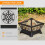 Outdoor Bronz Square Garden Fire Pits Bowl with Spark Screen 7
