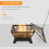 Outdoor Bronz Square Garden Fire Pits Bowl with Spark Screen 5