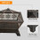 Outdoor Bronz Square Garden Fire Pits Bowl with Spark Screen 10