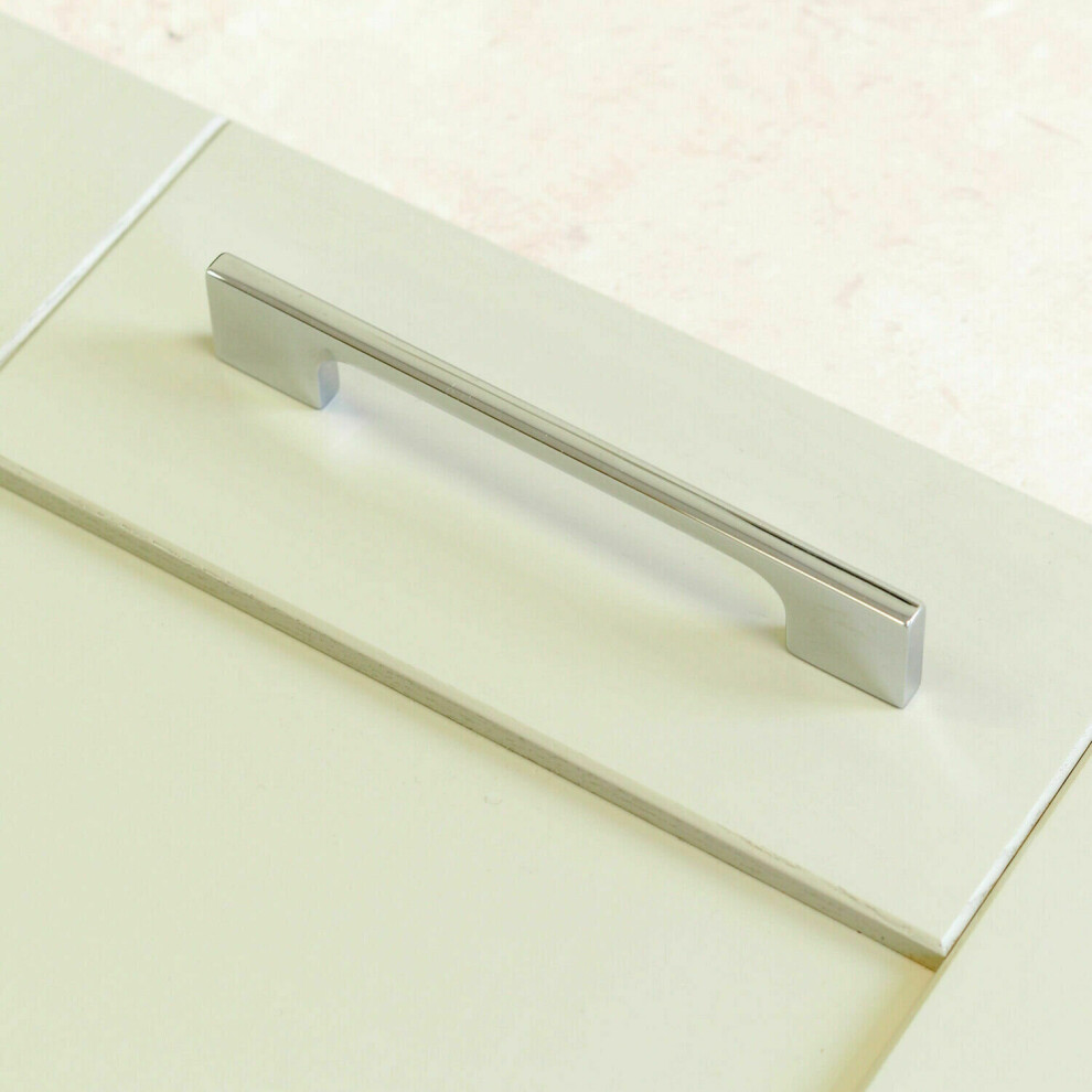 (128mm Handle) Polished Chrome Slim Square Cabinet Handles