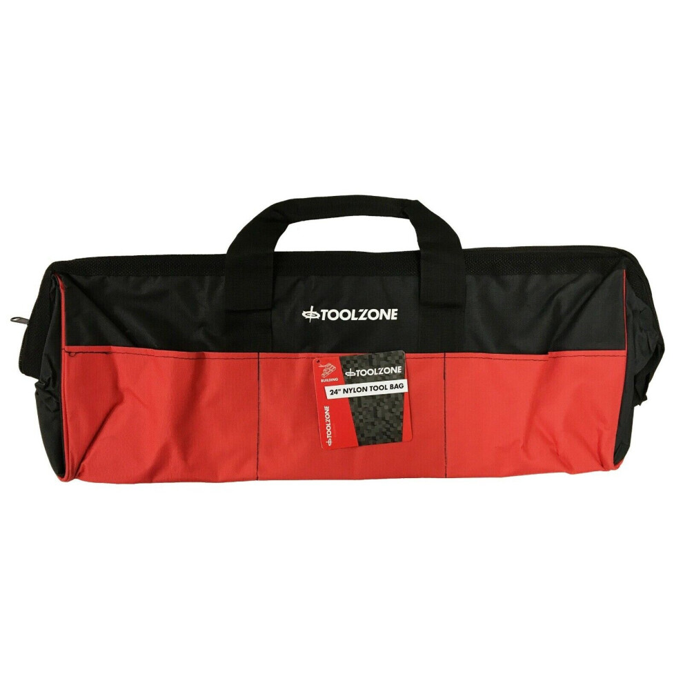Tool Bag 24'' Wide Opening Nylon Toolbag Storage Chest Box Heavy Duty TB026