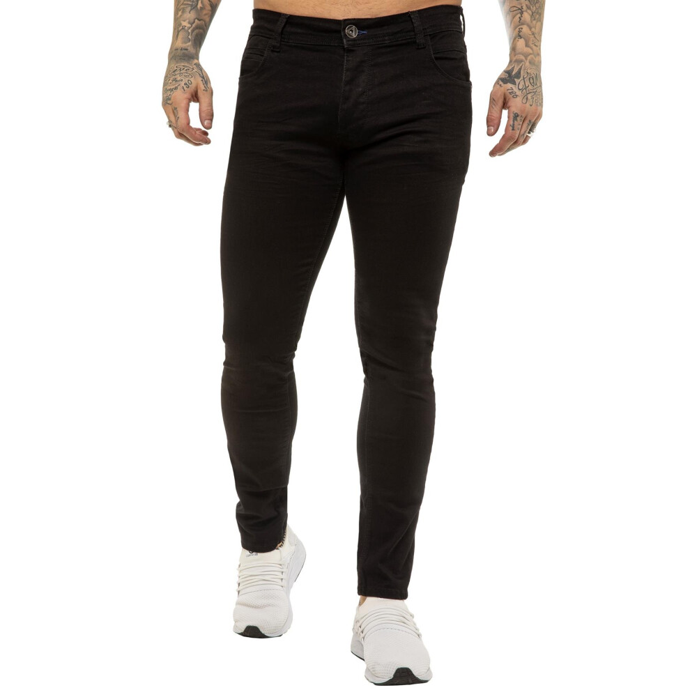 (34 LONG, Black) Eto Mens Hyperstretch Jeans-image-OPC-PBBBVR8-NEW