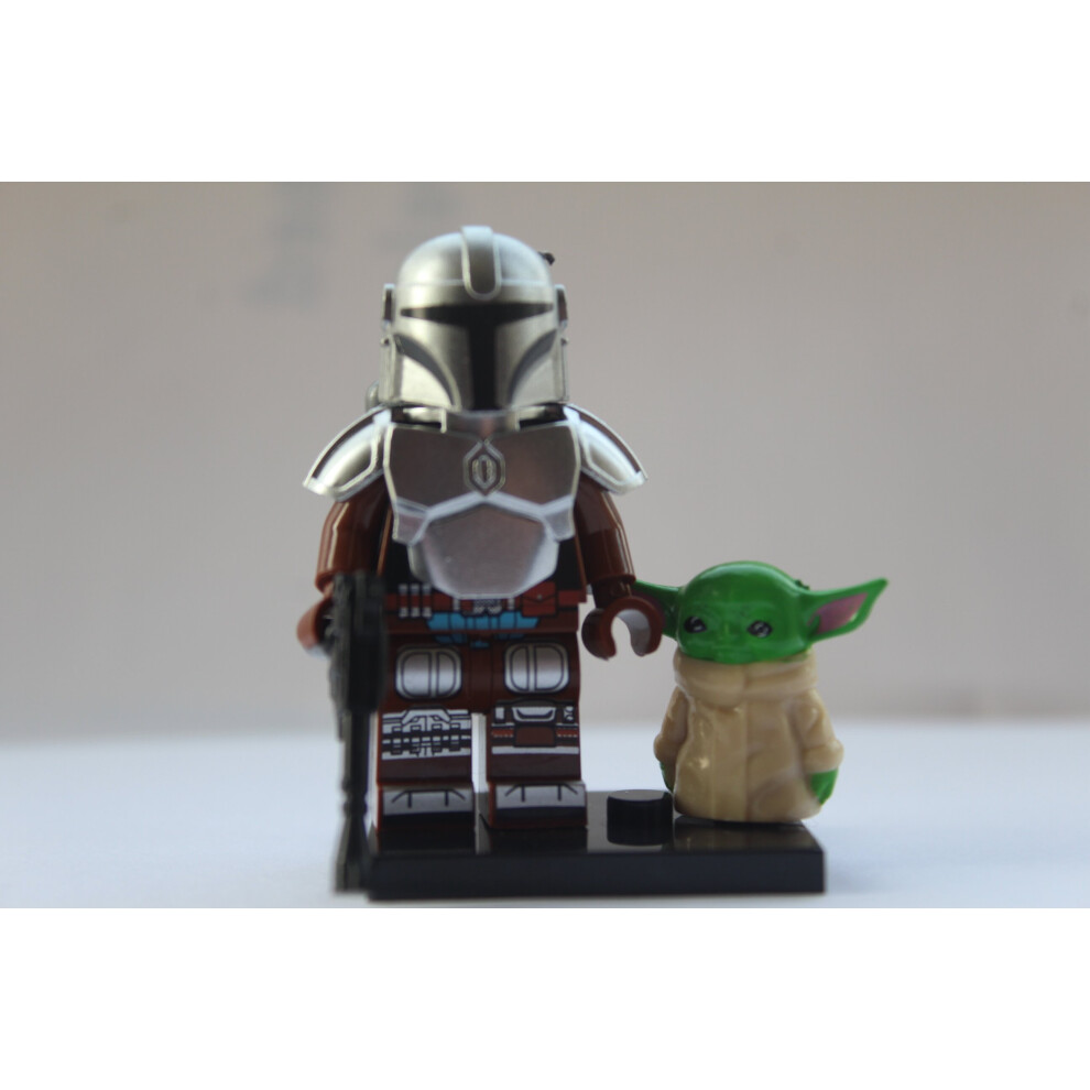 (MANDALORIAN BABY YODA) Star Wars Hero Fit Lego Mini Figures Construction