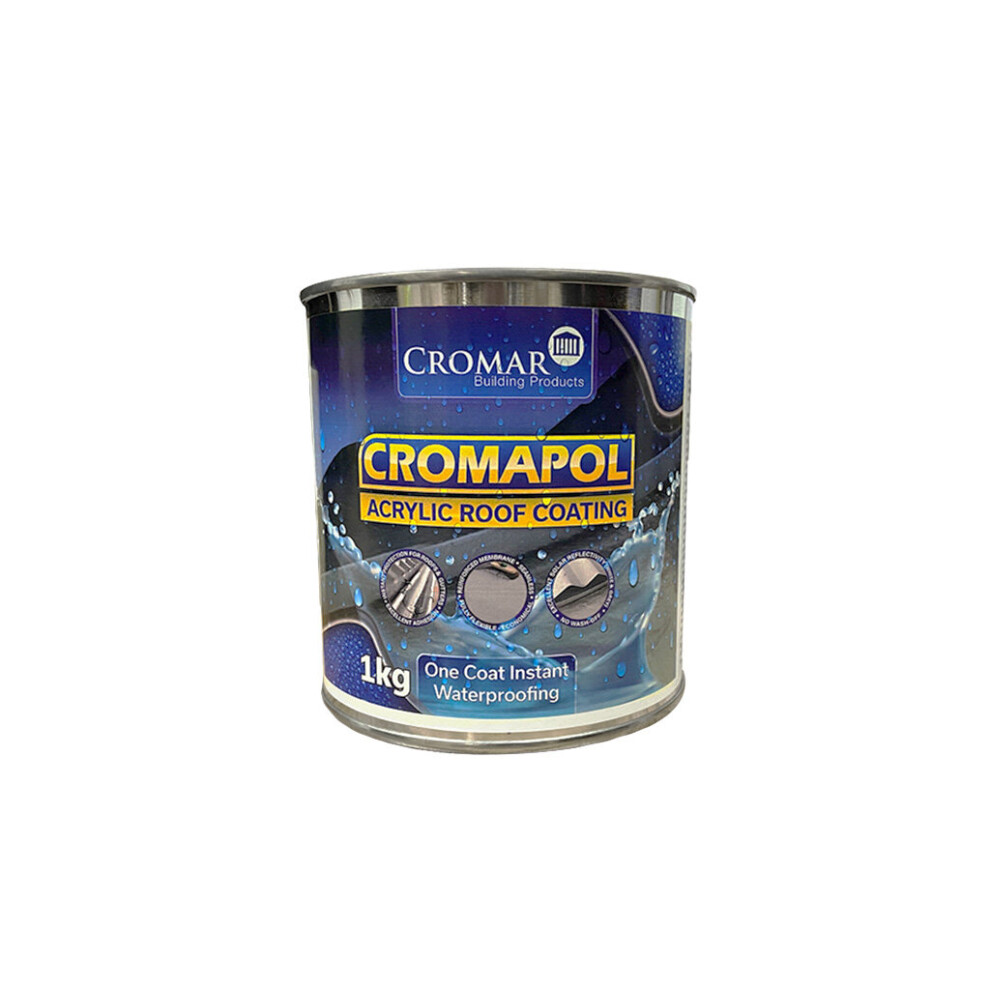 (Grey, 1kg) Cromapol |Emergency Roof Repair|Roof Paint Sealant