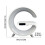 (White, 1) Smart Bluetooth Speaker Wireless Charger Bedside Table Lamp Alarm Clock 8