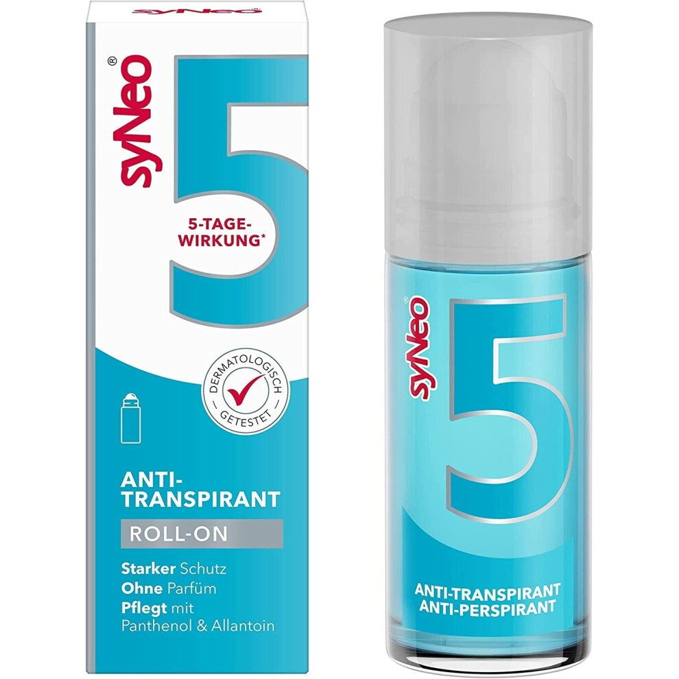 syNeo 5 Antiperspirant Unisex Roll-On Deodorant for Men and Women 50ml