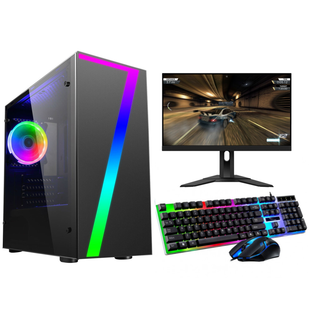 FCS Fast Gaming Intel Quad Core i5 8GB RAM 1TB HDD PC Bundle & Monitor