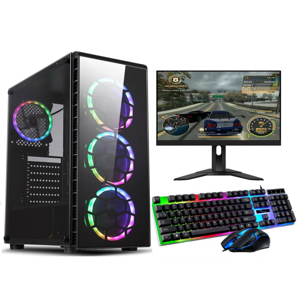 FCS Fast Gaming Intel Quad Core i5 8GB RAM 1TB HDD PC Bundle & Monitor