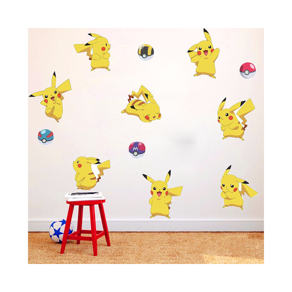 (C) Pokemon 3D Broken Wall Stickers Home Decor Art Decals