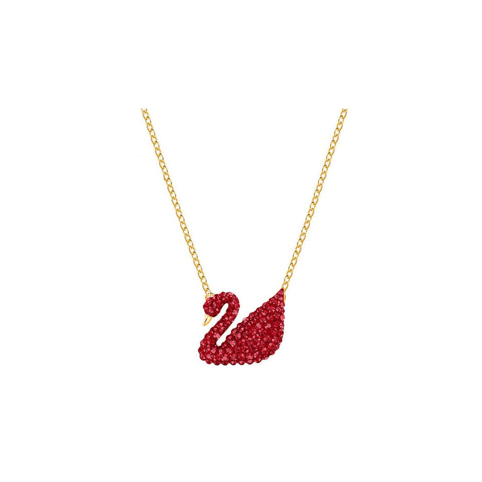 (red) Swan Crystal Diamond Necklace Birthday Gift