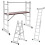 3 IN 1 Working Scaffold Tower Ladder Platform Multi Purpose Heavy Duty 4