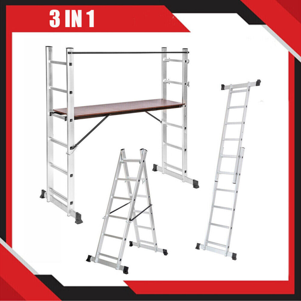3 In 1 Working Scaffold Tower Ladder Platform Multi Purpose Heavy Duty 009732210176