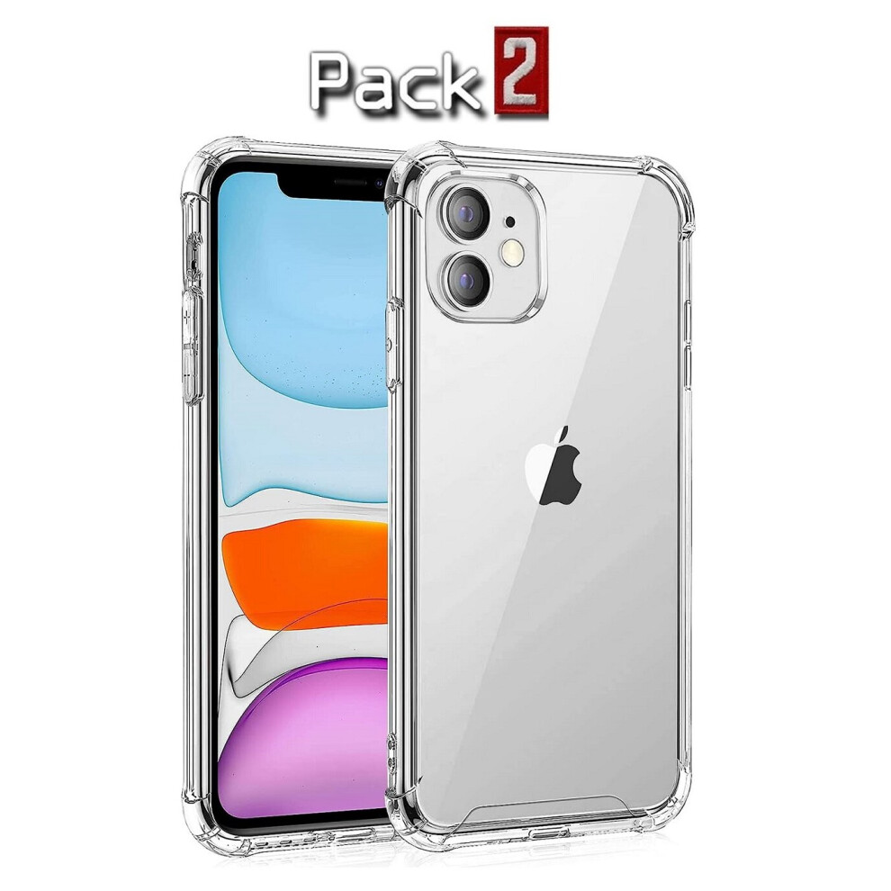 PACK of 2 Crystal Clear Case for Apple iPhone 11, Ultra Thin Slim Case Transparent Edge Soft Flexible Silicone Gel TPU Bumper Case Cover-image-OPC-PBBCBSX-NEW