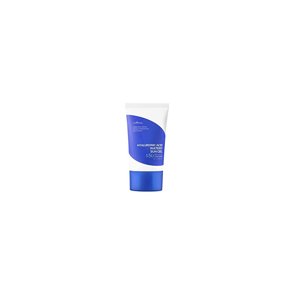 ISNTREE Hyaluronic Acid Watery Sun Gel 50ml 1.69 fl.oz 50+ PA++++ | Replenishes moisture | 8 types of hyaluronic acid | No whitecast