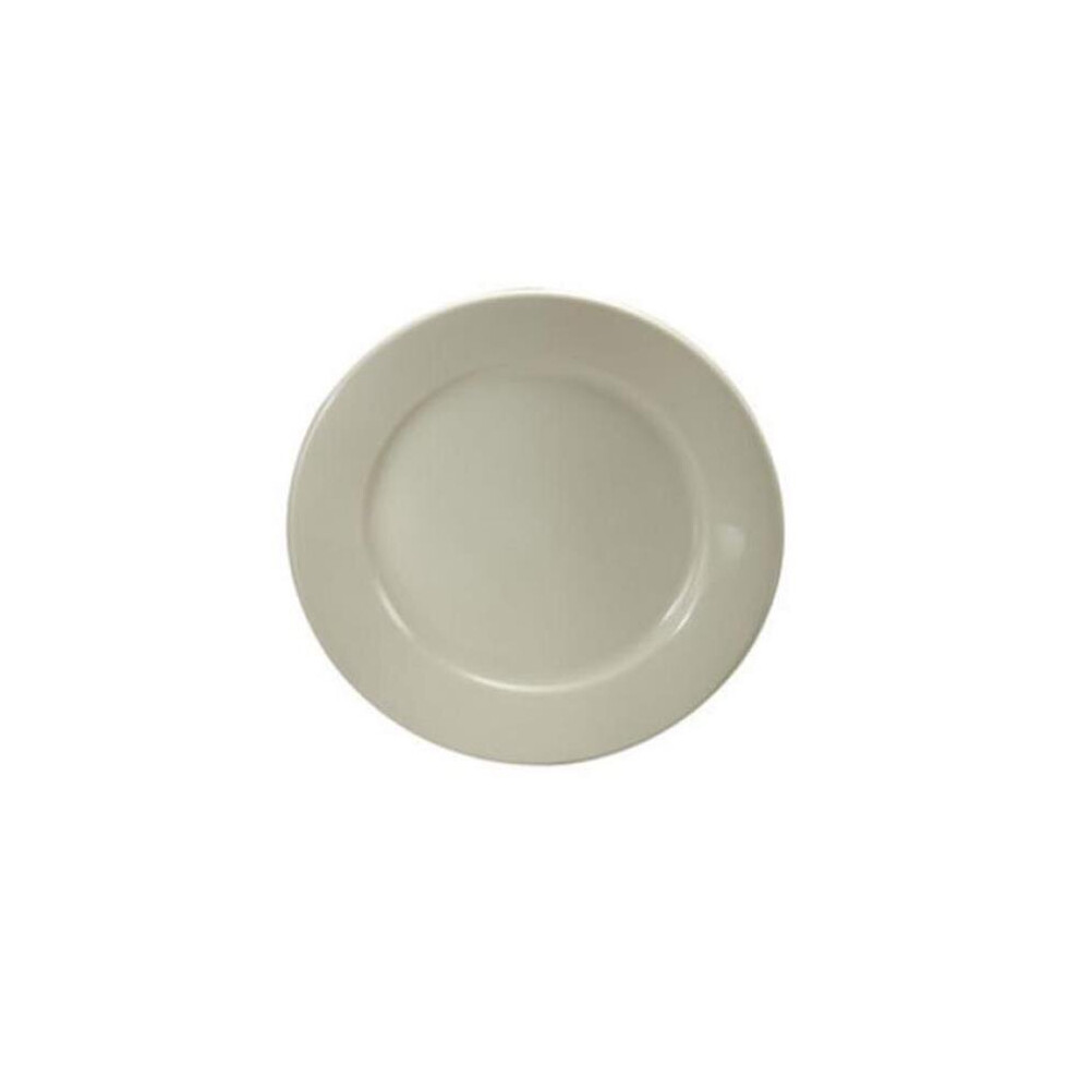 Buffalo F1500001145 9.75 in. Rolled Edge Twice Fired Plate, Cream White