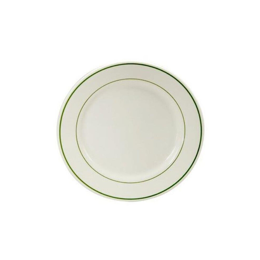 Buffalo F1500001124 7.125 in. Rolled Edge Twice Fired Plate, Cream White