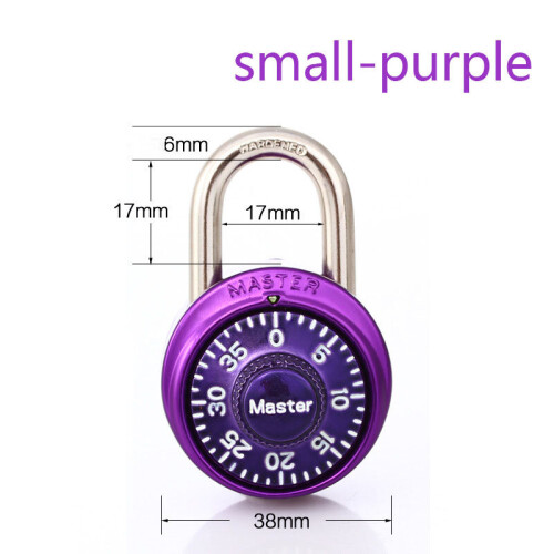 (purple, 61*38mm) Rotary combination lock secure against cracking