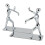 (hand push) Solid metal book stopper kung fu figurine ornament 4