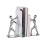 (hand push) Solid metal book stopper kung fu figurine ornament 1