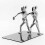 (hand push) Solid metal book stopper kung fu figurine ornament 3
