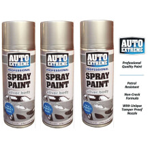 3X400ml Silver Body Spray Paint Auto Extreme Perfect Finish Automotive