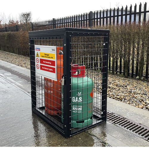 Sealey Safety Cage - 2 x 19kg Gas Cylinders 2