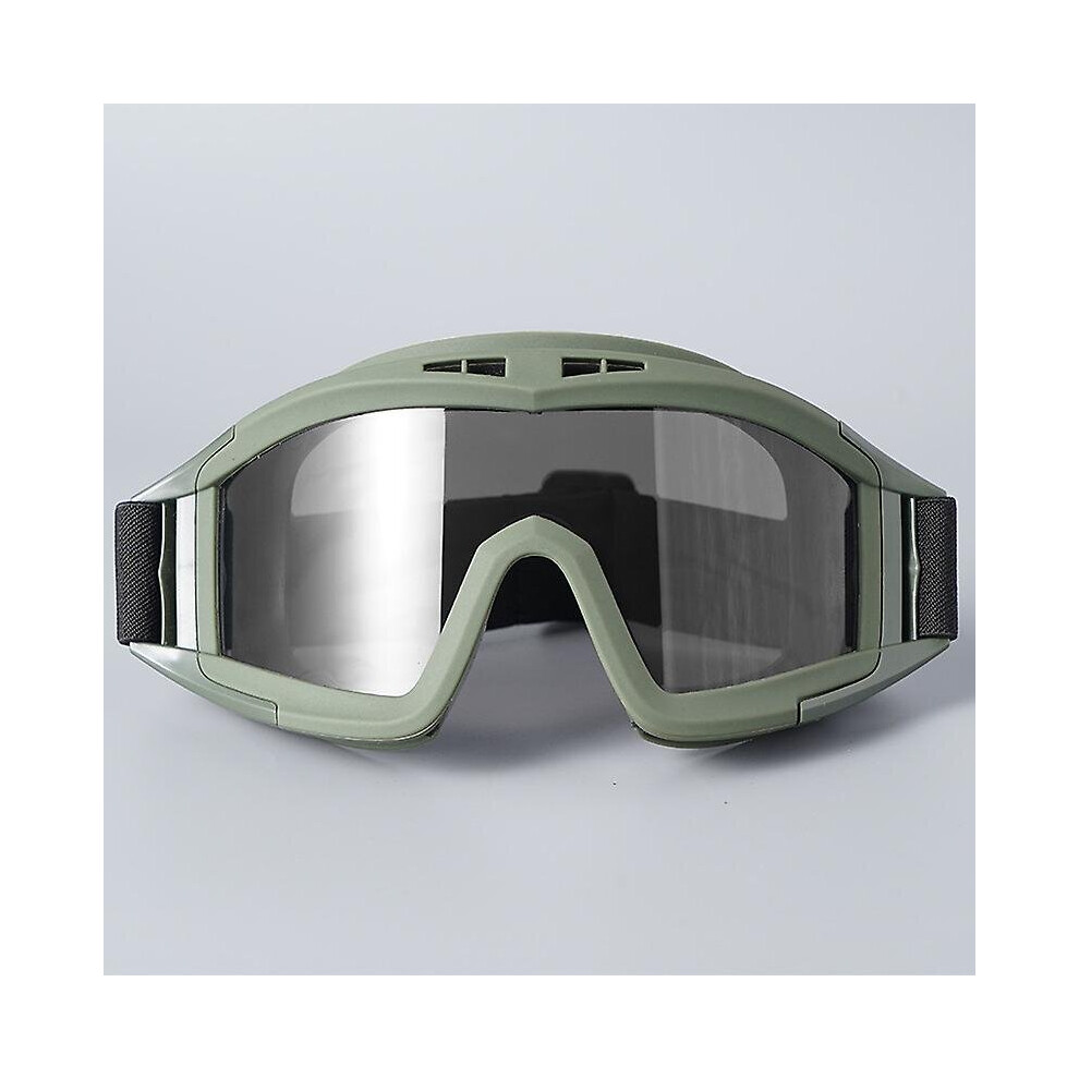 (Green) Anti Fog Goggles Tactical Airsoft Eye Safety Protection Glasses With 3 Lenses 768611118773