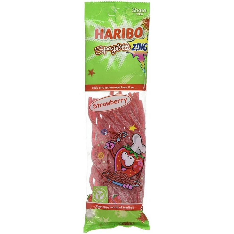 Haribo Spaghetti ZING Strawberry Laces 140g