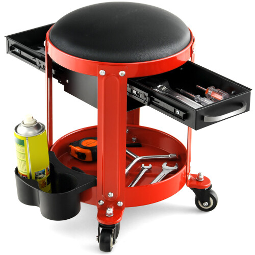 Costway Workshop Creeper Seat Rolling Mechanic Stool Mechanic Roller Seat
