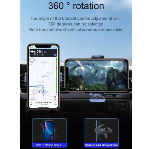 Car Phone Holder Solar Electric Air Vent Phone Bracket With Automatic Induction 1