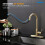NEW-OPENED BOX Tohlar Gold Kitchen Faucets with Pull-Down Sprayer Brushed Gold 4