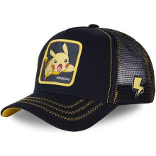 (Pikachu Black) Pokemon Baseball Cap Adjustable Mesh Style Hats