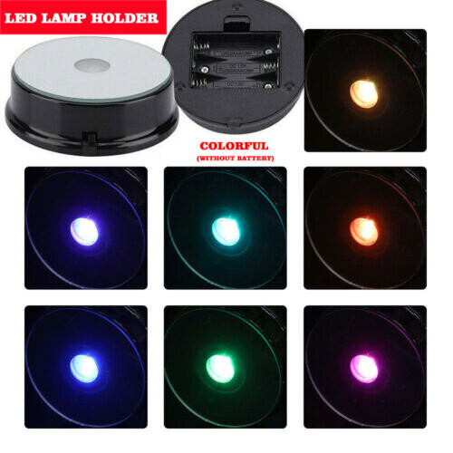 4PCS, 7 Farbe LED Licht Basis Stand Halter Multi Farbe für Kristall Ornament Display 2